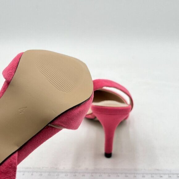 FSJ Women Fashion Low Kitten Heels Pumps Pointed Toe Slingback Sandals Party - Picture 5 of 8